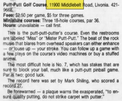 Putt-Putt Golf Course - May 1984 Article (newer photo)